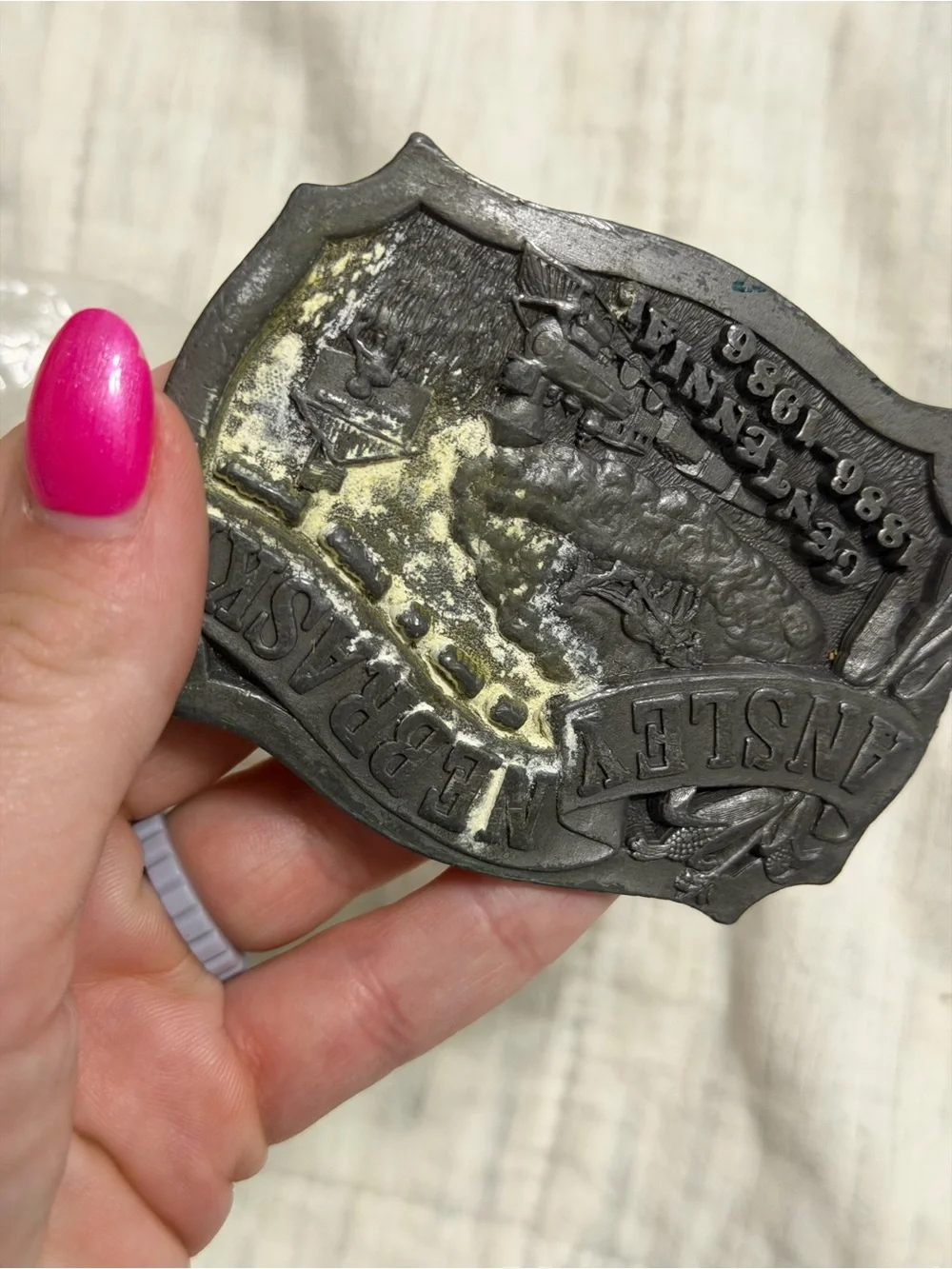Old Vintage Centennial Ainsley Nebraska Belt Buckle